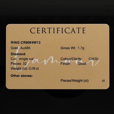 Fehér arany gyűrű 53-as méret (CR8084W13-53)